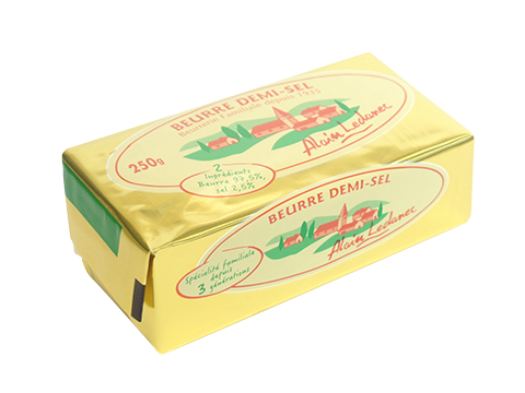 250g butter pack france / plaquette de beurre