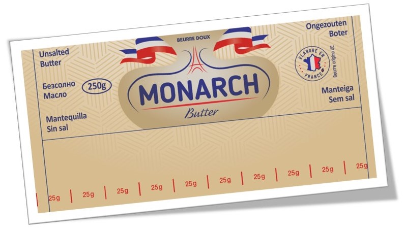 BEURRE MONARCH / MONARCH BUTTER PACKAGING