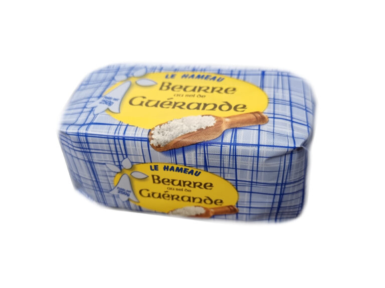 250g butter pack salted / plaquette de beurre sel de guérande france